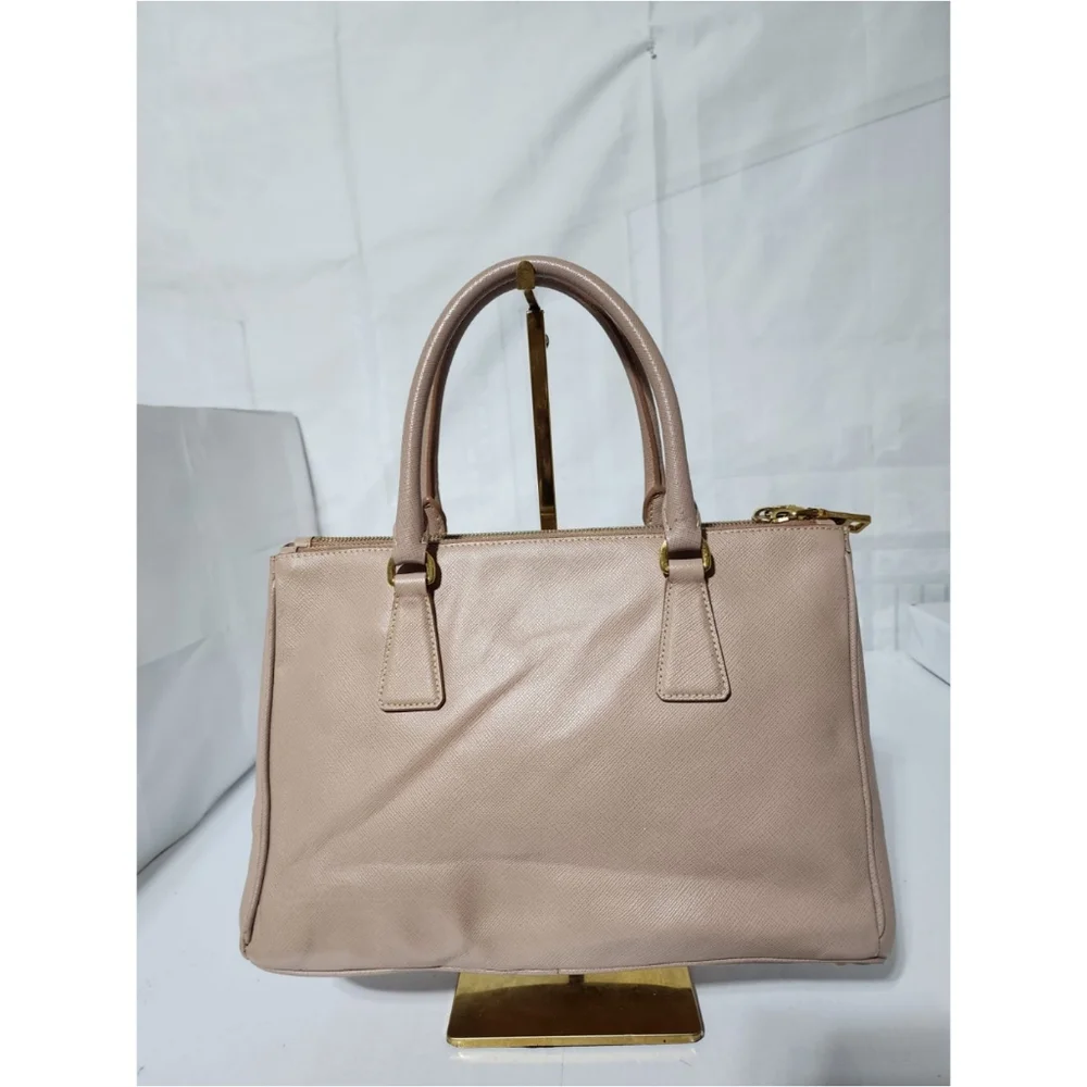 Prada Saffiano Lux Leather Small Galleria Double Zip Tote Bag Light Rose Pink - Picture 3 of 12